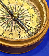 Antique Turned Boxwood Compass Made In England