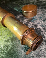 Antique Single Draw Telescope J.J. Messer London US Navy
