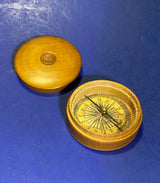Antique Turned Boxwood Compass Made In England