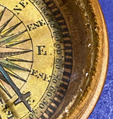 Antique Turned Boxwood Compass Made In England