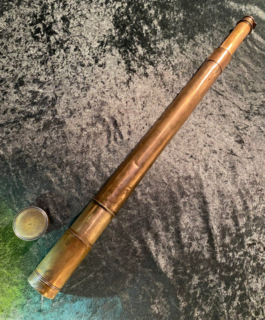 Antique Single Draw Telescope J.J. Messer London US Navy