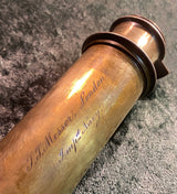 Antique Single Draw Telescope J.J. Messer London US Navy