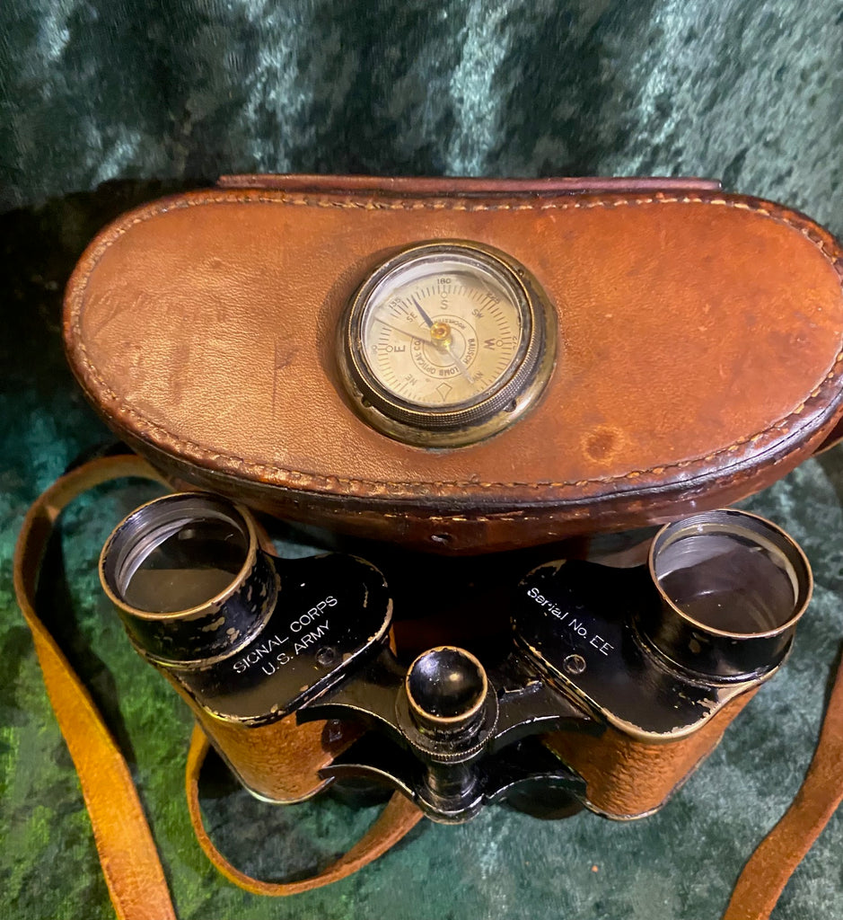 Zero Stock -Antique WW1 Binoculars Bausch & Lomb US Army Signal