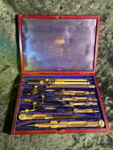 Zero Stock-Antique Victorian Drafting Set Made by W. H. Harling London