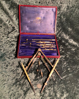 Zero Stock-Antique Victorian Drafting Set Made by W. H. Harling London