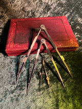Zero Stock-Antique Victorian Drafting Set Made by W. H. Harling London