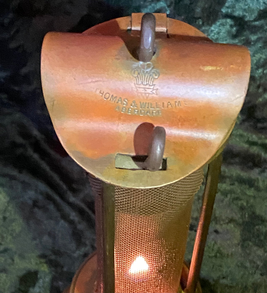 Zero Stock -Antique Mining Safety Davy Lamp Made By Thomas
