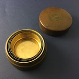 ZERO STOCK-Vintage Folding Travel Cup In Leather Case