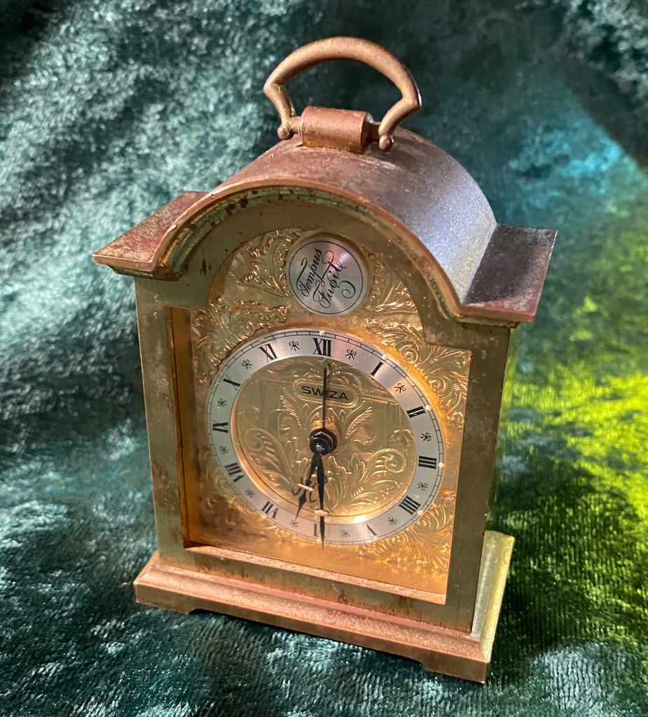 Zero Stock- Vintage Small SWIZA 8 Day Table Clock – Explorer Antiques