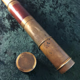 Zero Stock-Antique Telescope Spyglass With Mahogany Veneer Cover