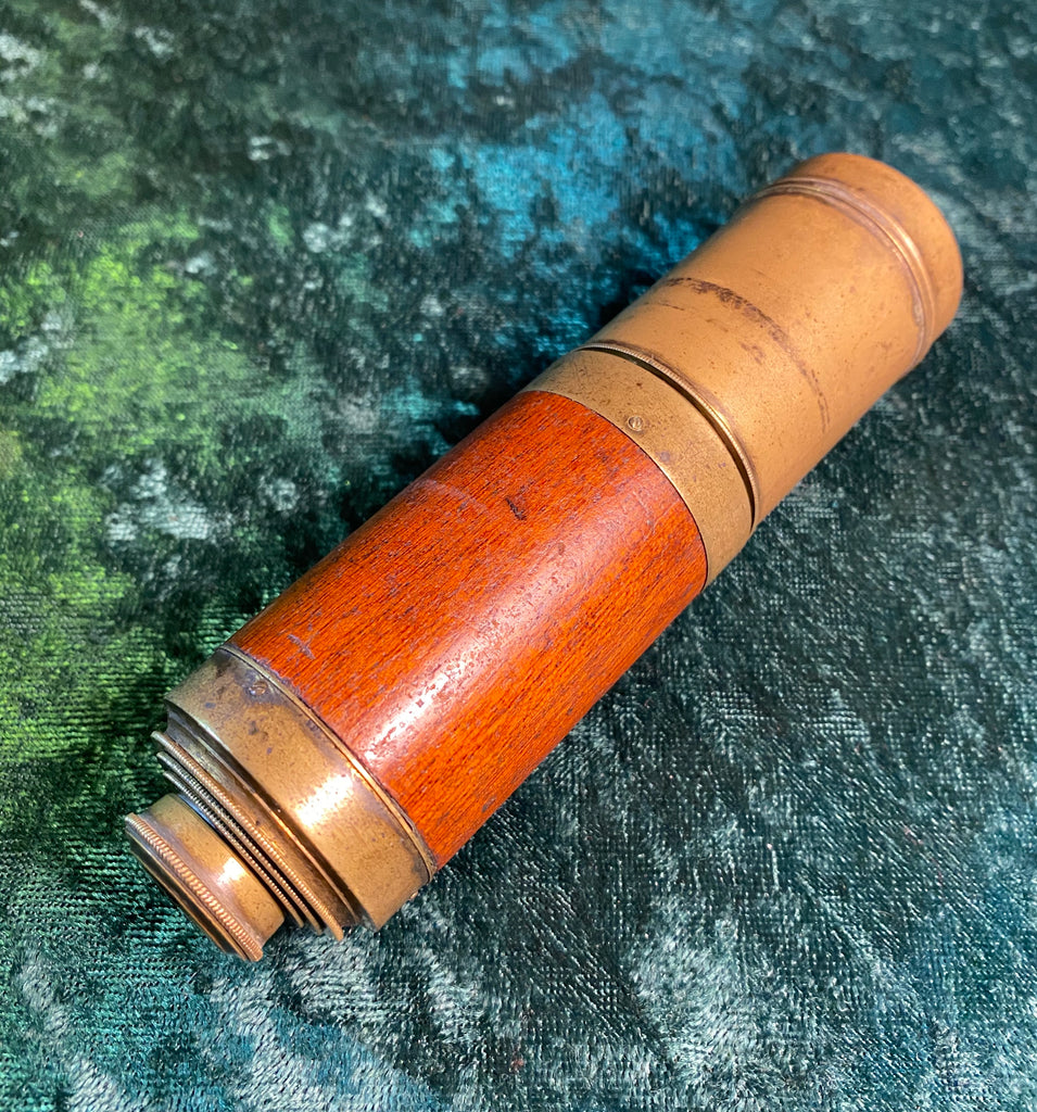 Zero StockAntique Small Telescope Spyglass Made in England Explorer