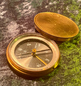 Zero Stock-Vintage Brass Compass Made in France