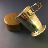 ZERO STOCK-Vintage Folding Travel Cup In Leather Case
