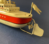 Zero Stock-Vintage Tin Windup Clockwork Ocean Liner Made by Arnold Nuremberg Germany
