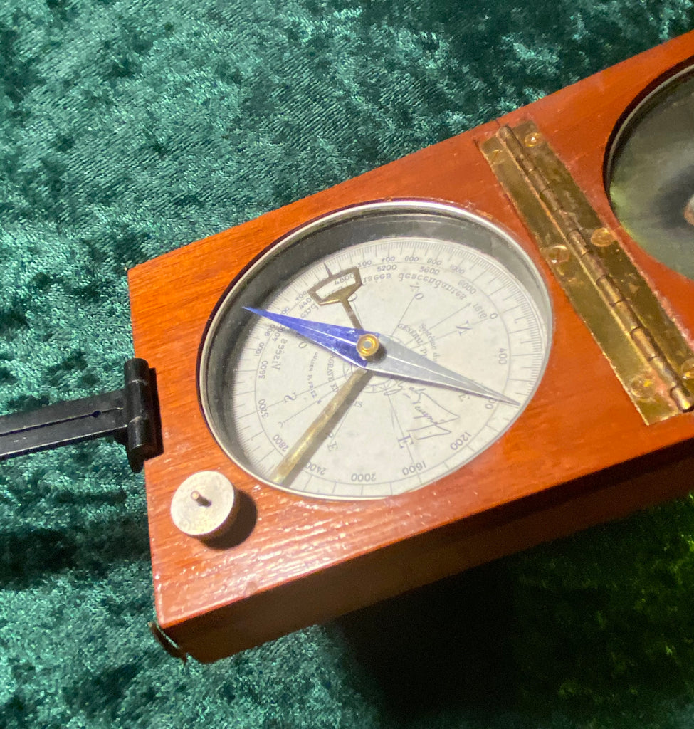 Zero Stock Antique Compass Inclinometer Alidade Compendium General Pe