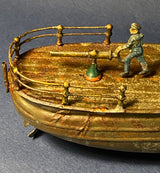 Zero Stock-Antique Tin Windup Clockwork Gunboat Made by Georges Carette & Co Nuremberg Germany
