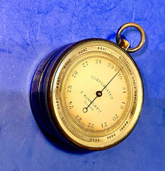 Antique Pocket Barometer Altimeter and Compass Compendium F. Kuhn Opt ...