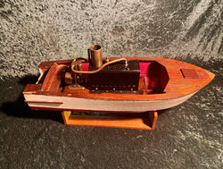 Zero Stock- Antique Live Steam Engine And  Boat Model
