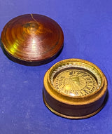 Antique Fruitwood Compass Sundial Made In Bavaria Germany