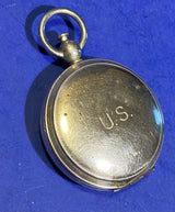 Zero Stock-Vintage WW2 U.S. Wittnauer Military Pocket Compass In Hunter Style Case
