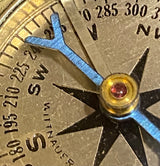 Vintage WW2 U.S. Wittnauer Military Pocket Compass In Hunter Style Case
