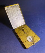 Antique Pocket Sunwatch  Sundial Compass Made by Ansonia Clock Co USA