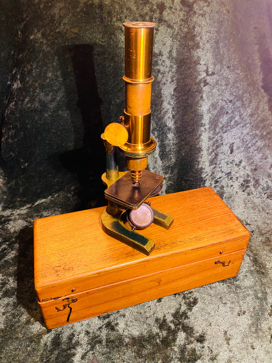 Zero Stock-Antique Field Microscope Made in Germany