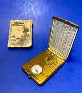 Antique Pocket Sunwatch  Sundial Compass Made by Ansonia Clock Co USA (Copy)
