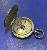 Zero Stock-Vintage WW2 U.S. Wittnauer Military Pocket Compass In Hunter Style Case