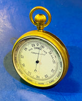 Antique Pocket Barometer Altimeter Compass Compendium Made in England