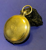 Vintage WW2 U.S. Wittnauer Military Pocket Compass In Hunter Style Case