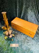 Zero Stock-Antique Field Microscope Made in Germany