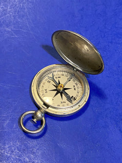 Vintage WW2 U.S. Wittnauer Military Pocket Compass In Hunter Style Case