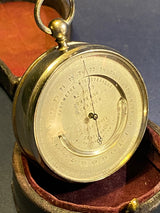Zero Stock -Antique Pocket Barometer and Thermometer Compendium G. Gerlach Varsovie Poland WW1 Era