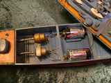 Zero Stock -Vintage Battleship Bismarck Wood Toy Battery Operated Made by Ito Japan
