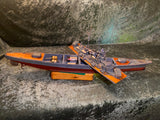 Zero Stock -Vintage Battleship Bismarck Wood Toy Battery Operated Made by Ito Japan