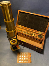 Zero Stock-Antique Drum Microscope Made in England