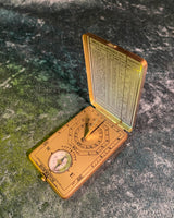 Zero Stock- Antique Pocket Sunwatch  Sundial Compass Made by Ansonia Clock Co USA