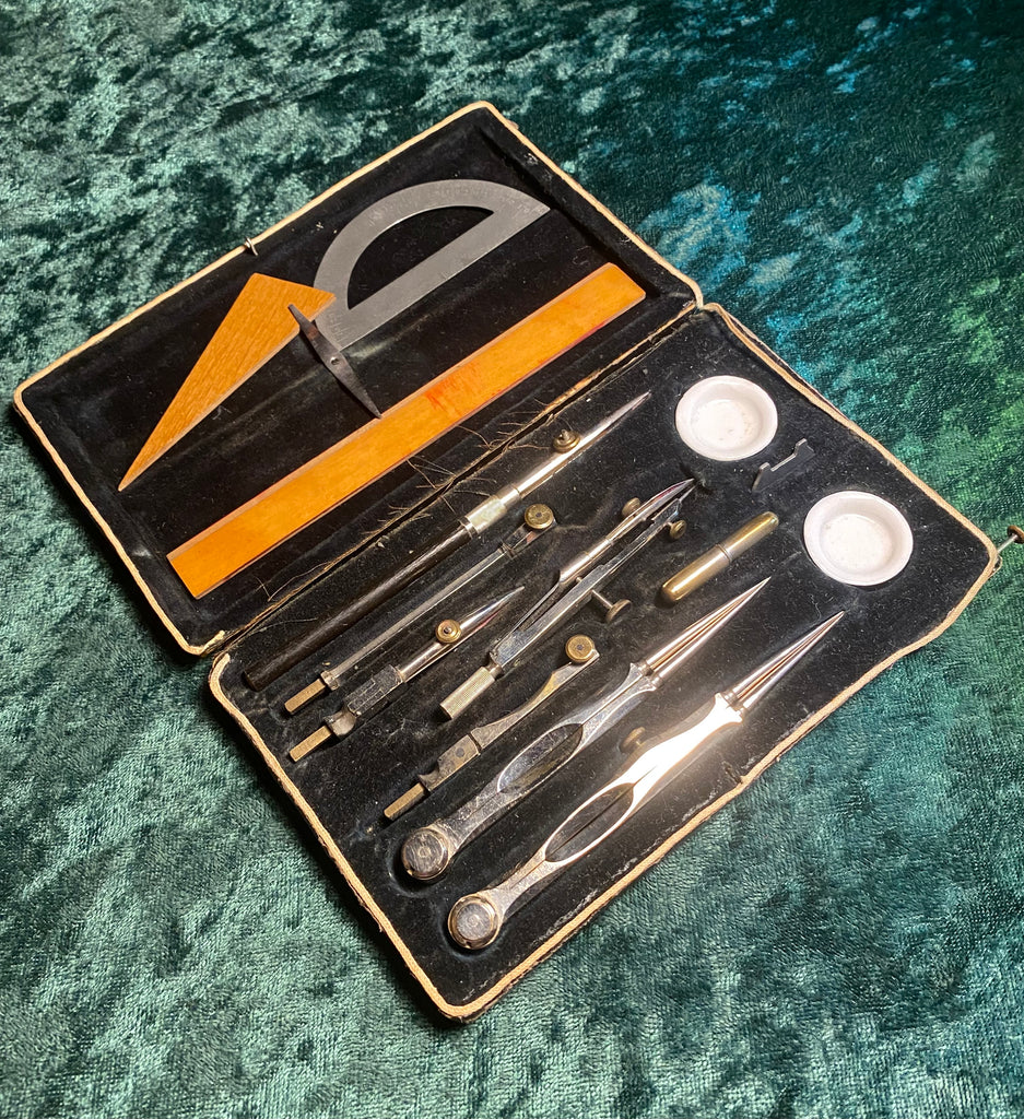 Zero StockAntique Drafting Set Made in Germany Explorer Antiques