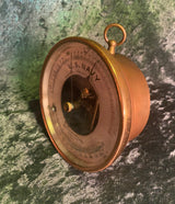 Zero Stock-Antique US Navy Aneroid Barometer Thermometer Tycos Rochester New York