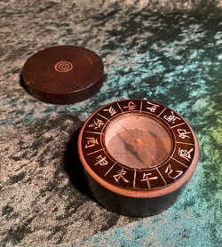 Zero Stock-Antique Wood Cased Compass Made in Japan Meiji Period