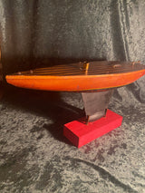 Zero Stock-Antique Mahogany Wood Pond Boat Yacht Hull