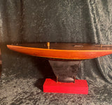 Zero Stock-Antique Mahogany Wood Pond Boat Yacht Hull