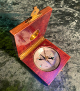 Zero Stock -Vintage Mahogany Case Compass Made in Germany
