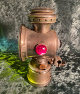 Zero Stock- Antique Bicycle Neverout Insulated Kerosene Safety Lamp  Patent  Rose Mfg. Co. Philadelphia USA