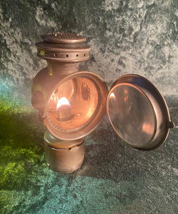 Zero Stock-Antique Bicycle Neverout Insulated Kerosene Safety Lamp  Patent  Rose Mfg. Co. Philadelphia USA