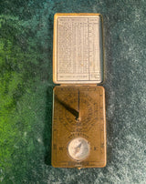 Zero Stock-Antique Pocket Sunwatch  Sundial Compass Made by Ansonia Clock Co USA