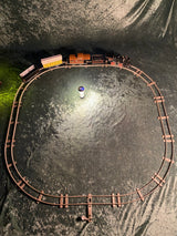 Zero Stock -Antique Bing Bavaria  0-4-0 Clockwork Train Set With Cast Iron Locomotive