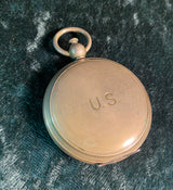 Zero Stock-Vintage WW2 U.S. Wittnauer Military Pocket Compass In Hunter Style Case