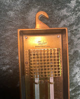 Zero Stock-Antique Minimum Maximum  Brass Thermometer Made by Taylor Rochester New York